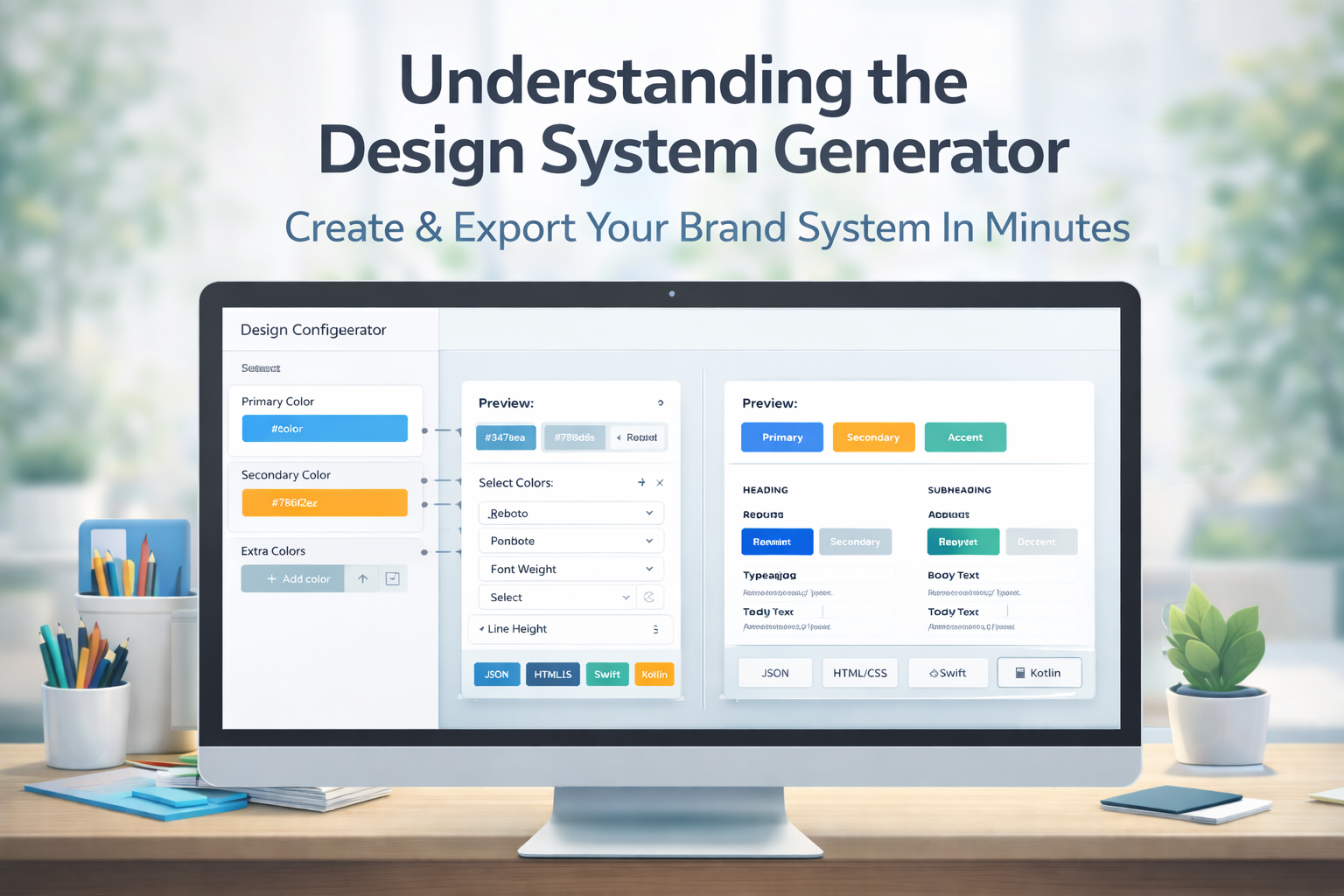 Design System Generator: Create & Export Your Brand System in Minutes
